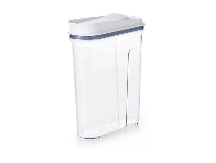 Aufbewahrungssystem OXO GOOD GRIPS OXO POP POP Grosser Müslispender - 5.1L , transparent, weiß, B:25,9cm H:10,1cm L:32,3cm, Kunststoff, Lebensmittelaufbewahrungsbehälter, Aufbewahrungssystem, Langlebig, spülmaschinenfest und vielseitig einsetzbar