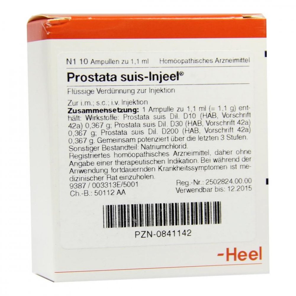 Biologische Heilmittel Heel GmbH Prostata Suis Injeel Ampullen 00841142