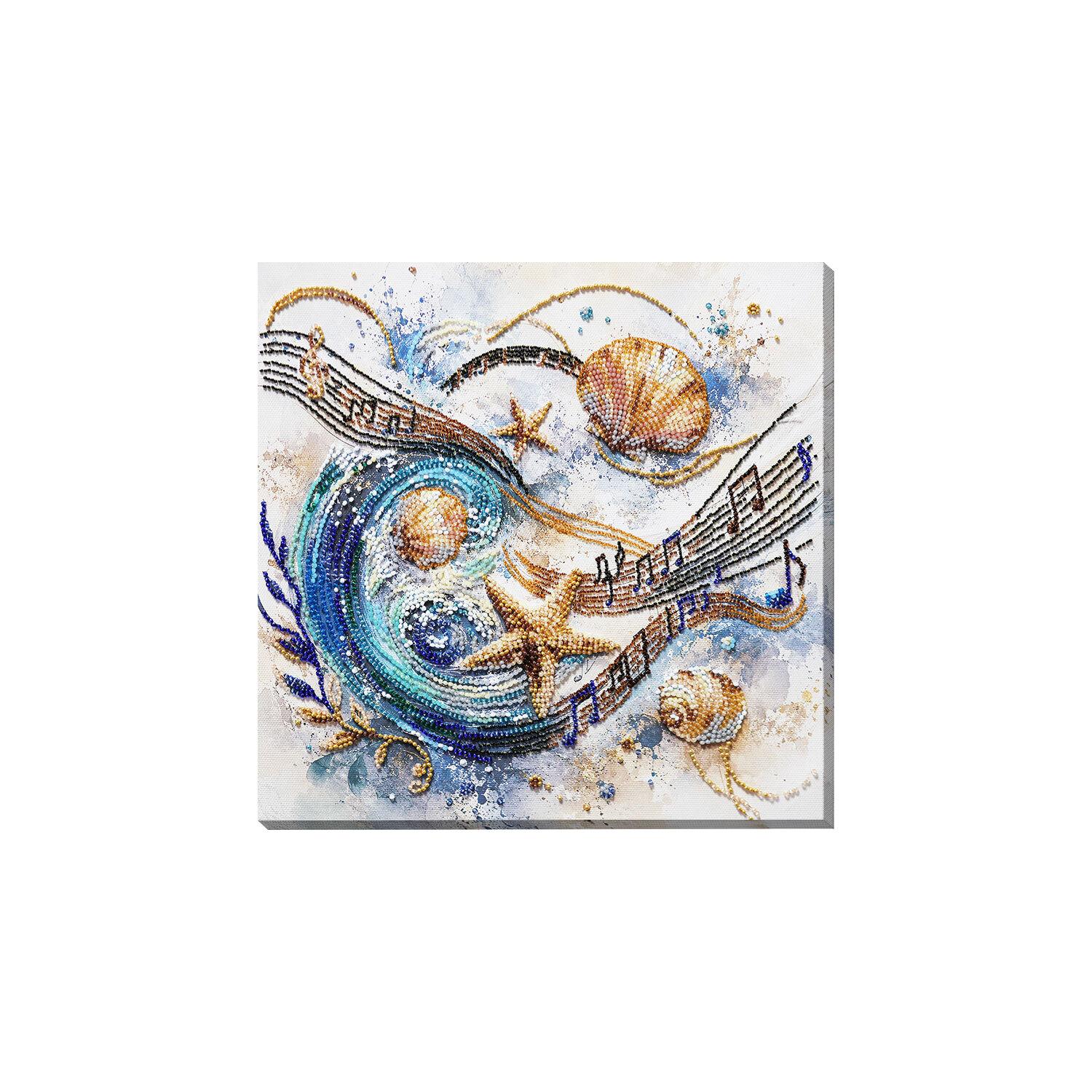 Perlen-Stickbild "Music of the sea", 25 x 25 cm