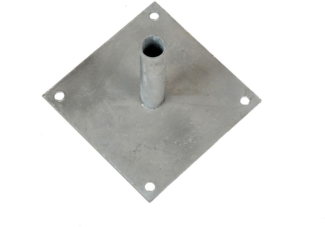Floraworld Bodenplatte Zaunpfosten Ø 3,4 x 20 x 20 cm feuerverzinkt