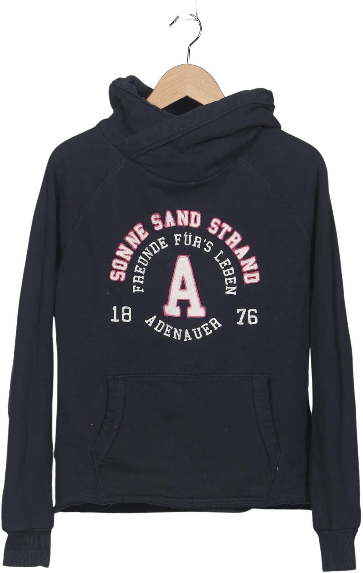 Adenauer & Co Damen Kapuzenpullover, Marineblau, Gr. S, Baumwolle - Second Hand