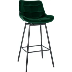 CLP Barhocker Weston Schwenkbar Samt   Material: Samt, Farbe: dunkelgrün