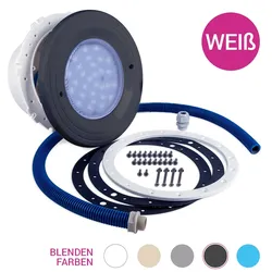 Pool Licht Premium, einzeln, LED-weiß, 12V, BWT, Blende dunkelgrau