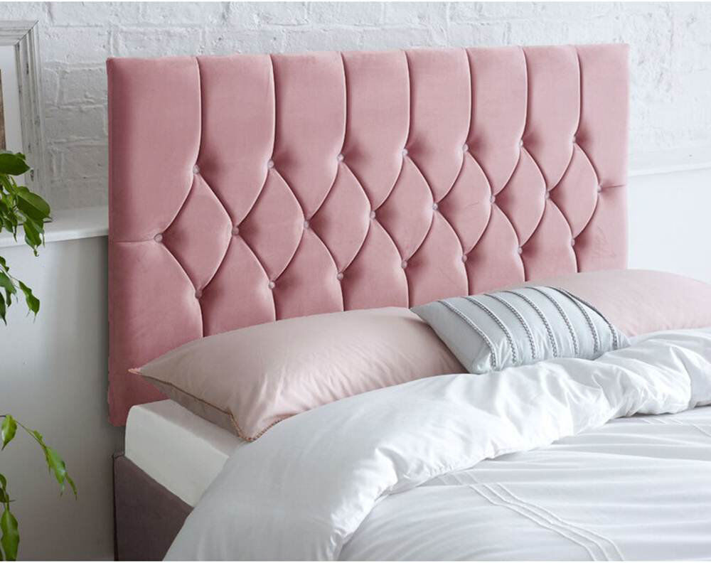 Etta Avenue Linda Upholstered Velvet Headboard Pink Single (3')