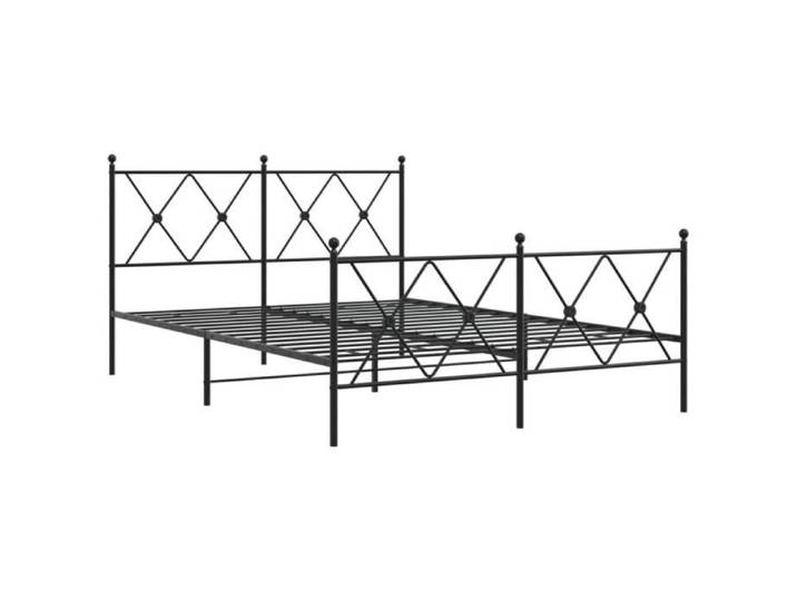 Cadre de lit - VGEBY - Noir - 140x190 cm - Métal - Design classique intemporel