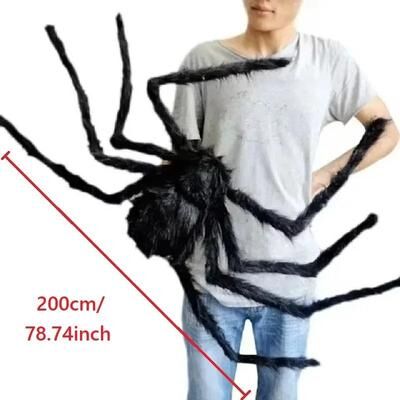 Uplifted Finds Giant Halloween Spider Indoor And Outdoor Yard Porch Decor For Haunted House 200 Cm