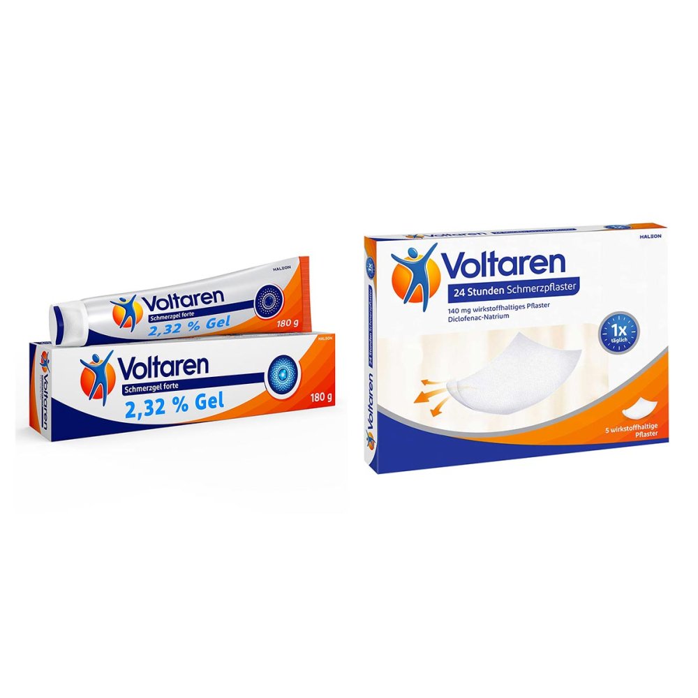 Haleon Germany GmbH Voltaren Schmerzgel forte 180g + Voltaren Schmerzpflaster 5 Stk. 08104446