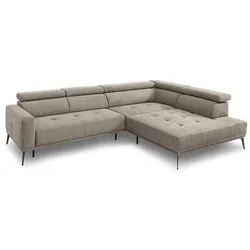 SOMETA Ecksofa Monterrey Stoff Braun