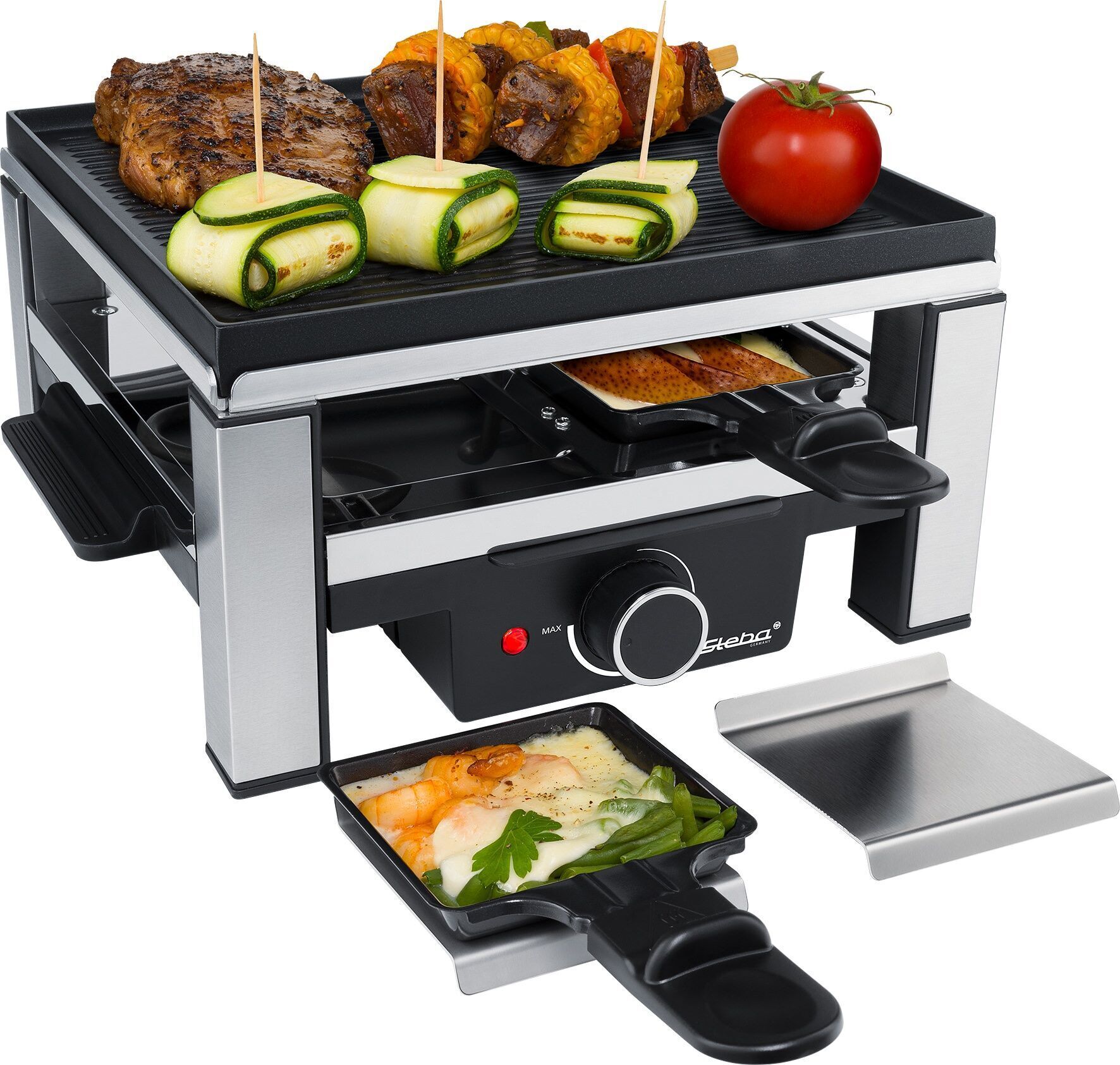 Steba Raclette RC 104   schwarz/silber - Refurbished