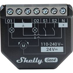 Shelly 2PM Gen4 Shelly Steuergerät Bluetooth, Wi-Fi, ZigBee Shelly_2PM_Gen4