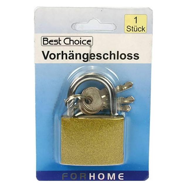 Magni Vorhängeschloss 5cm aus Messing + 3 Schlüssel (42583347)