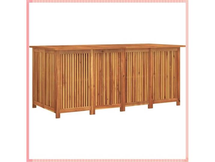 Boîte de rangement de jardin d - Bois massif - Imperméable - Rangement - Acacia - 200x80x75 cm