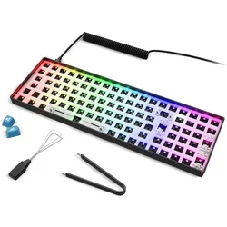 Sharkoon SGK50 S2 Barebone bk (DE, Kabelgebunden), Tastatur, Schwarz