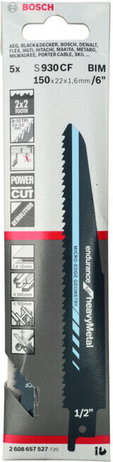 Lame de scie alternative BOSCH S 930 CF, Endurance pour métaux lourds (2608657527)
