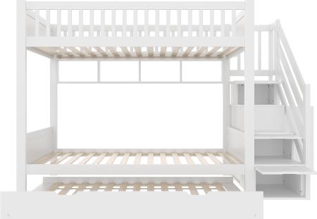 Etagenbett Ohne Matratze Kinderbett Mit Ausziehbett Regal Kleiderschrank Staufach 90x200 cm Weiss Jugendbett Hochbett