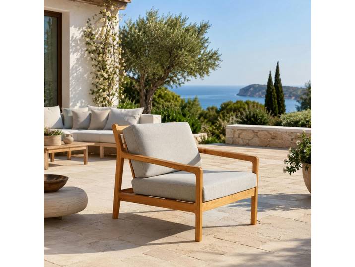 Fauteuil de jardin en teck recyclé ORIA