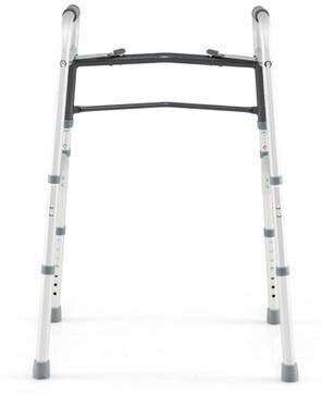 Costway 2-Button Folding Walker Lightweight with 7-Level Adjustable Height