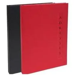 Exacompta, Heft + Block, Adressbuch 18700E Papier, Pappkarton Rot, Schwarz (A5, Liniert, Harter Einband)