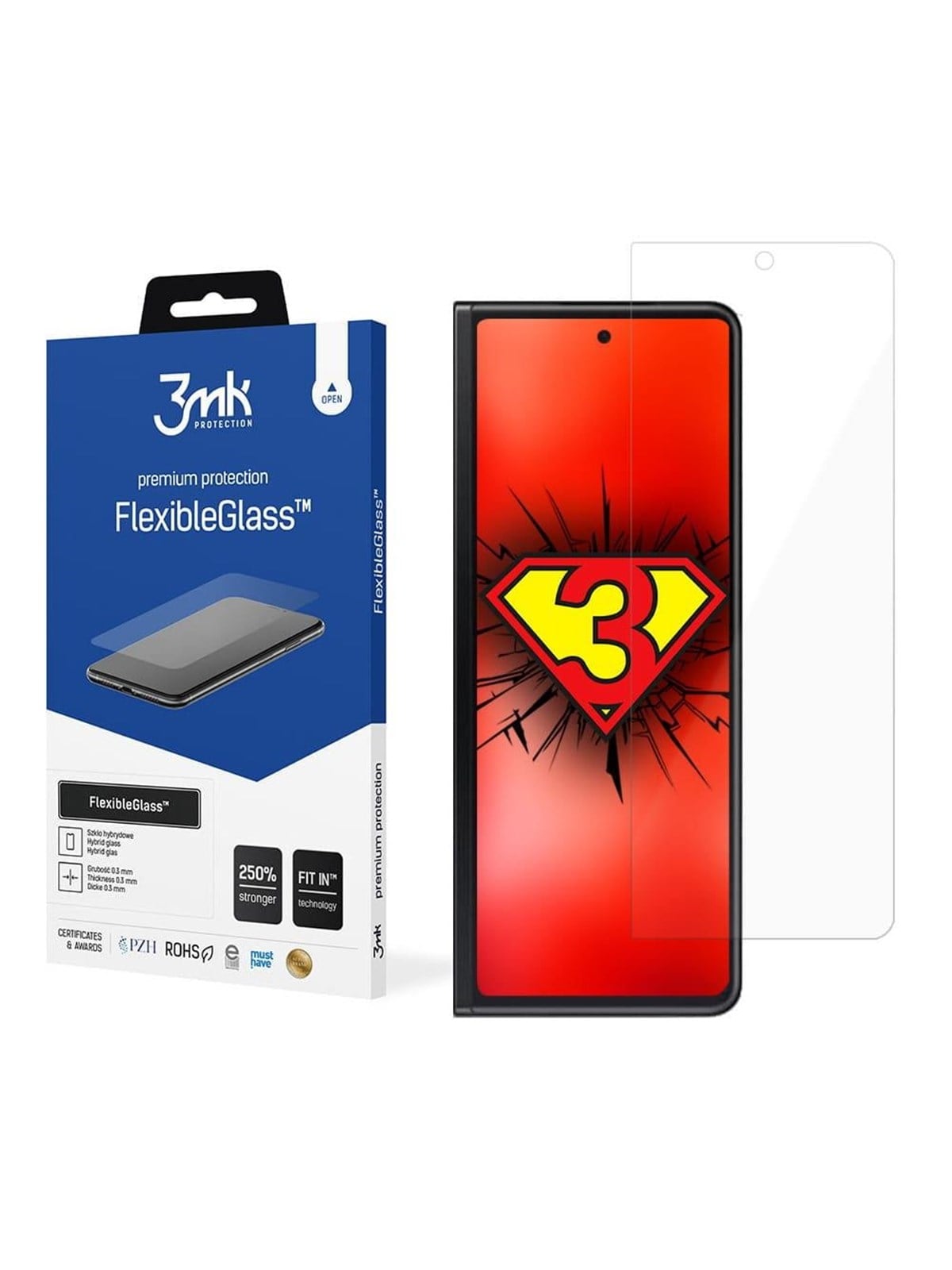 3mk Tempered Glass FlexibleGlass - Samsung Galaxy Z Fold 3 5G (front)