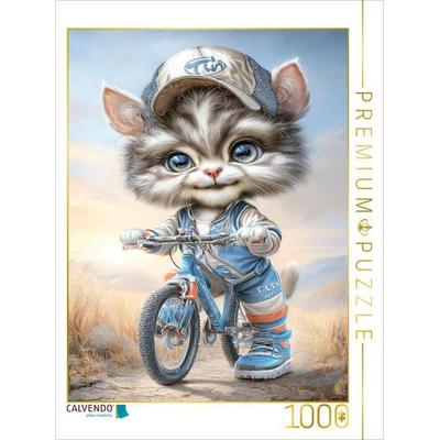 CALVENDO Puzzle Radrennen - die Zeit fährt mit | 1000 Teile Lege-Größe 64x48cm Foto-Puzzle für glückliche Stunden