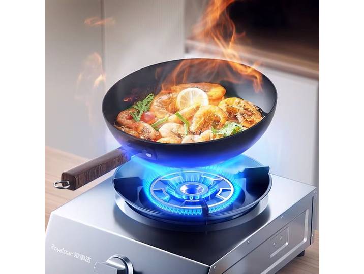 Rongshida cuisinière simple à gaz ménage bureau feu gaz liquéfié naturel cuisinière à économie d'énergie unique