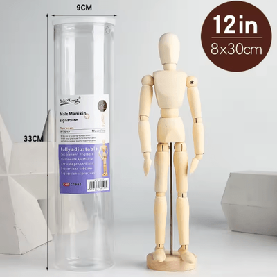 Inspire Picks Wooden Artist Mannequin Set Adjustable Drawing Mannequin Model With Gift Box 30cm
