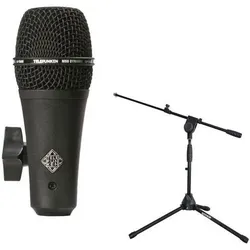 Telefunken M80-SH Black dynamisches Mikrofon mit Stativ, Mikrofon