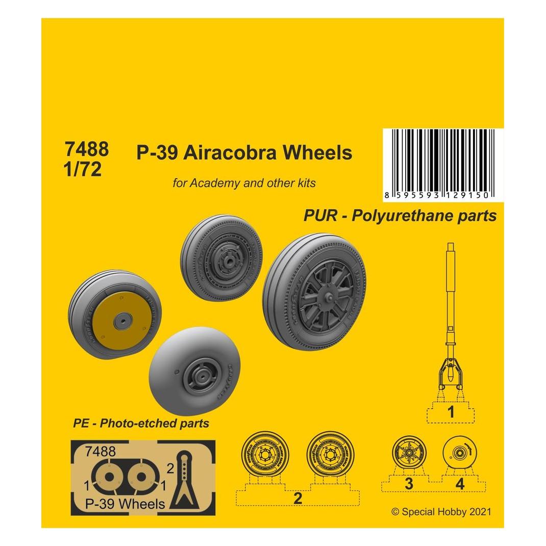 CMK P-39 Airacobra Wheels and Front Leg (129-7488)