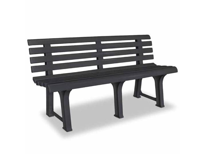 Banc de jardin 145 5 cm plastique anthracite - Cadre durable - design élégant(10602)