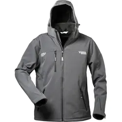 Softshelljacke mit Kunstfell "APOLLO"grau/schwarz - XXL - grau