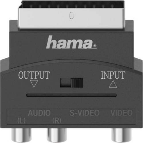 hama 00205268 Video-Adapter, S-VHS-Kupplung/3 Cinch-Kupplungen - Scart-Stecker, 4-polig