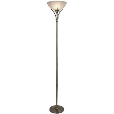 SEARCHLIGHT Stehlampe "Linea Stehleuchte - Antikes Messing und Glas", silber (antik, messingfarben), H: 179cm, 1 Stk., Leuchten, Stehlampe