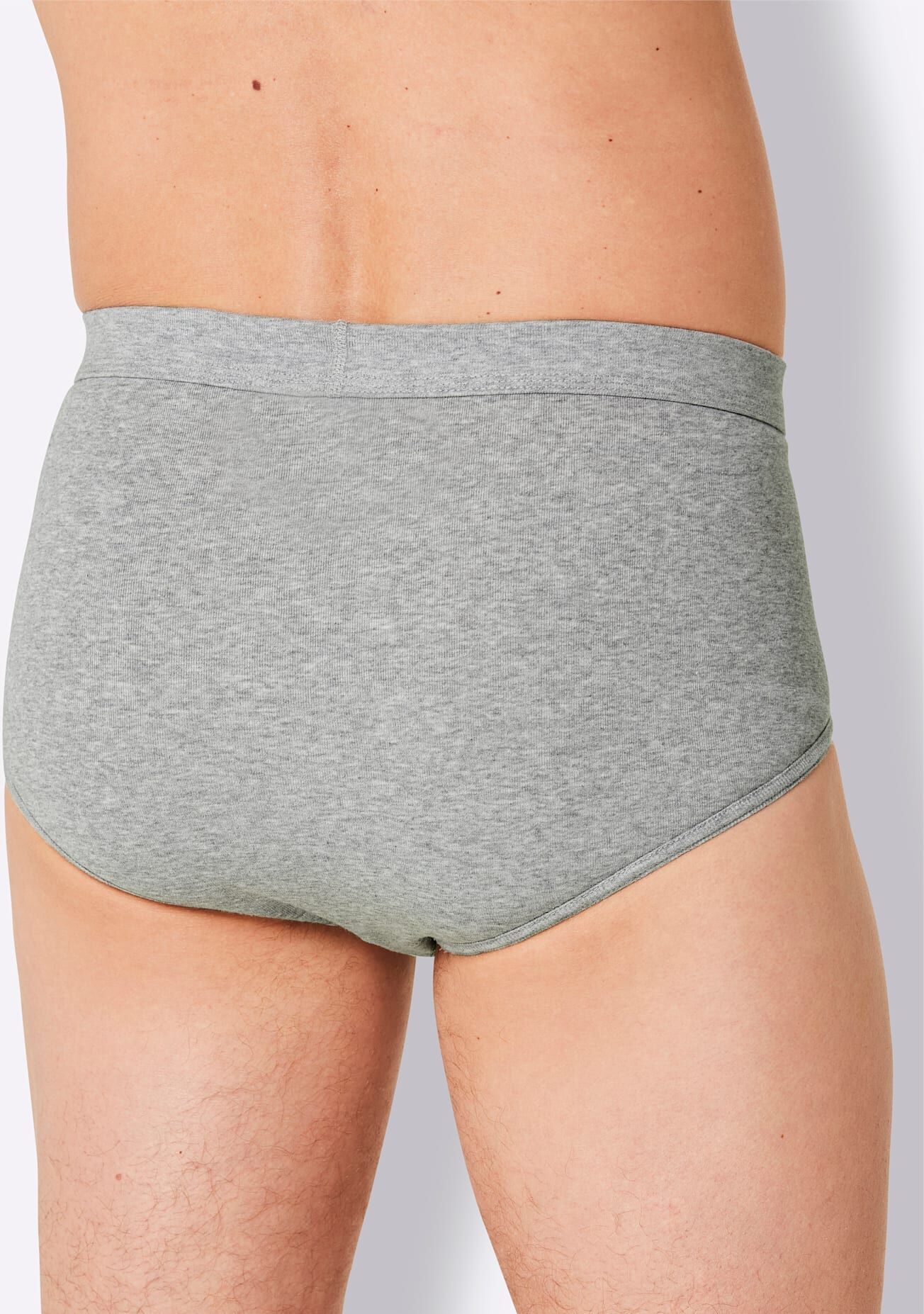 Slip KINGS CLUB, Herren, Gr. 8, 5 Stk., grau (5x grau, meliert, 5x schwarz), 100% Baumwolle, Unterhosen Slip 5x grau, meliert, 5x schwarz 8, 5 Stk.