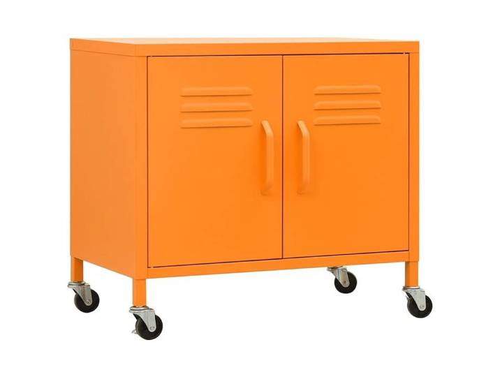 Orange Armoire de rangement CLARENCE Buffet/Armoire latérale Orange 60x35x56 cm Acier LV2272