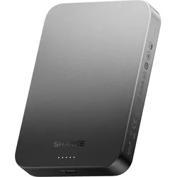 Sharge Magnetic Wireless Ultra-slim Powerbank 10000mah Powerbank (10000 mAh, 30 W, 38.90 Wh), Powerbank, Schwarz, Silber