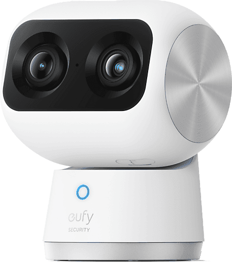 Cámara de vigilancia IP - Eufy S350, 4K, Función visión nocturna, Interior, Doble Cámara, Negro/Blanco