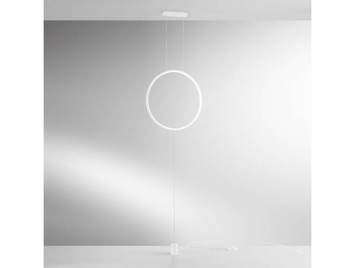 Lampadaire LED Portal Ø 50cm Blanc/Blanc Matériau : Métal Surface en métal : Laqué Type de métal : Aluminium LED Module LED