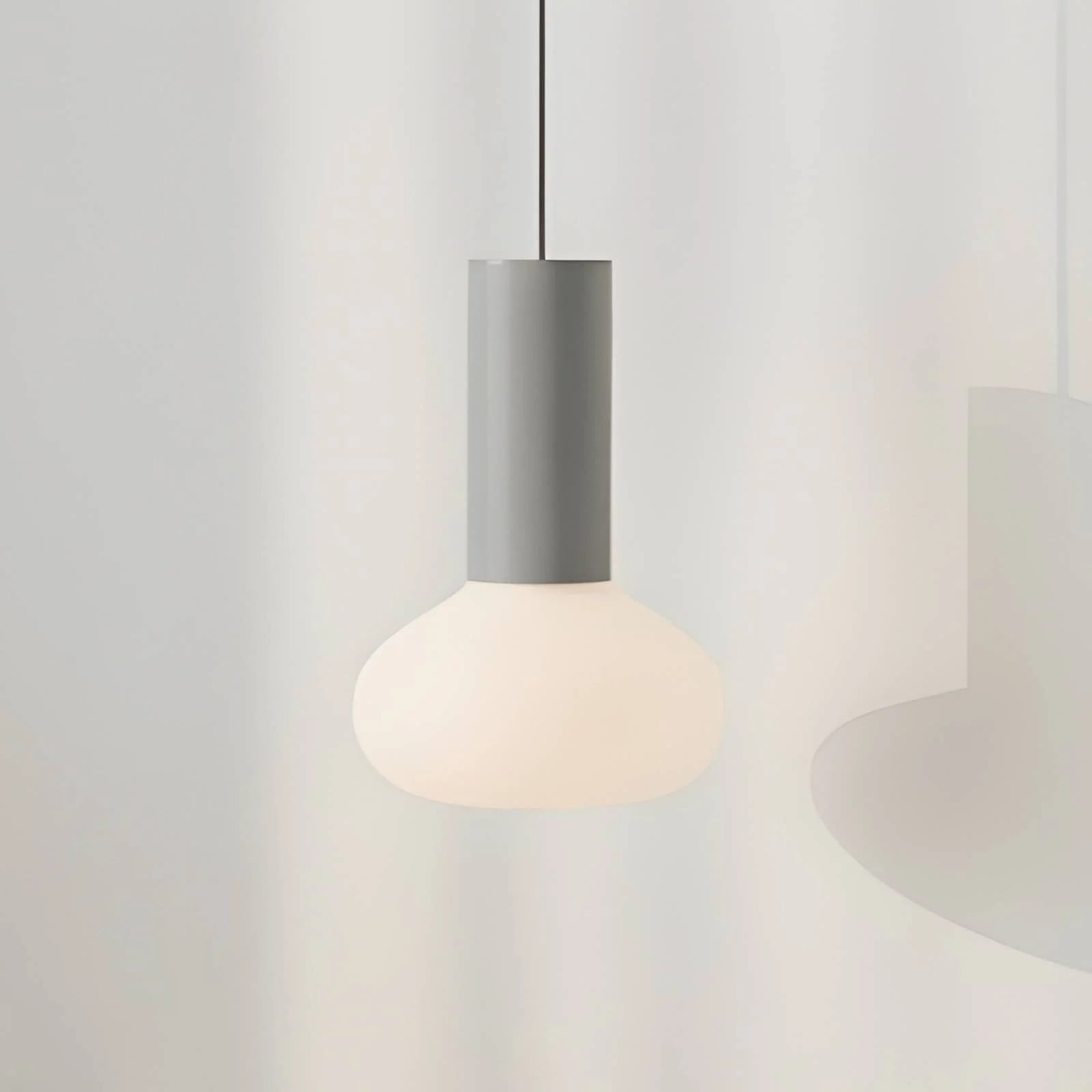 ALDEX Flo design hanglamp grijs met transparant glas en metaal, dimbaar