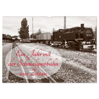 Ein Jahr mit der Schmalspurbahn aus Zittau (Wandkalender 2027 DIN A2 quer), CALVENDO Monatskalender