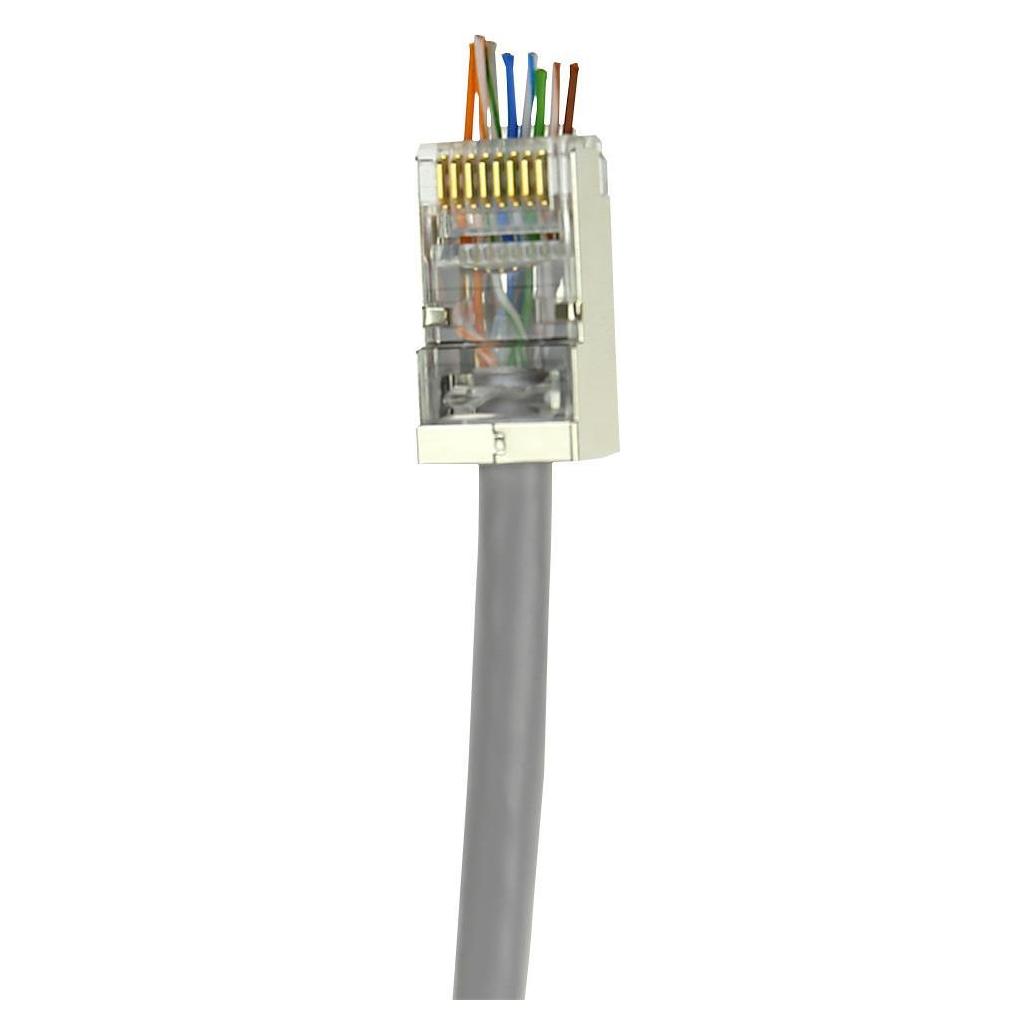 ACT RJ45 (8P/8C) CAT6 easyconnect shielded modulaire connector for round cable with solid or stranded co (TD168C)