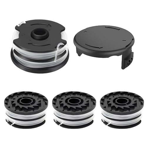 CHIHOLEN 4 stuks grastrimmer draadspoel compatibel met Parkside PRTA 20-Li A1/B1/B2/C3, PRT 300 A1 en PRT 550 A1/A2/A3/A5, diameter 1,6 mm, 8,3 m per spoel, inclusief dop
