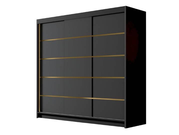 MIRJAN24 Kleiderschrank Evo VII (mit drei Schwebetüren) 200x58x215 cm