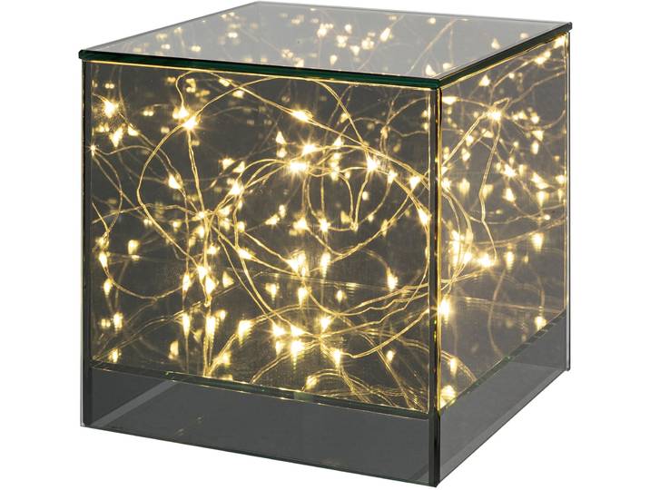 Dekoobjekt CREATIV LIGHT Weihnachtsdeko , grau, B:15cm H:15cm T:15cm, Dekofiguren, Dekoobjekt, 15 LED