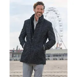 emilio adani Herren Mantel mit Glencheck Muster Braun regular kariert - 48