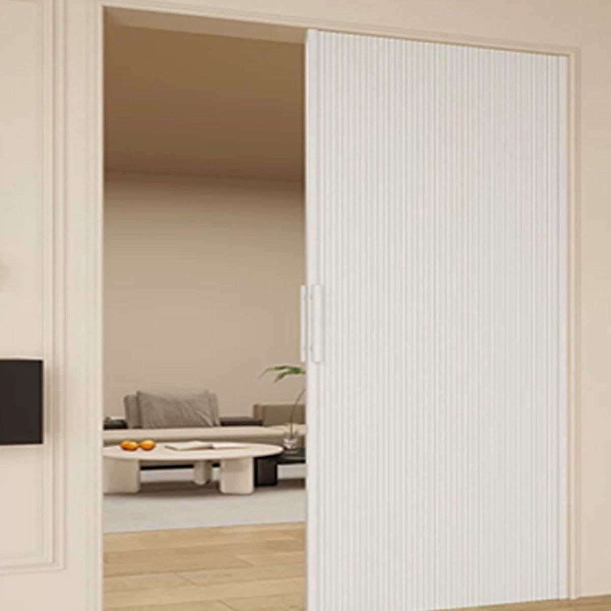 Verduisterende Harmonicadeur Wit - Vouwdeur Binnen - Breedte: 60-180 cm