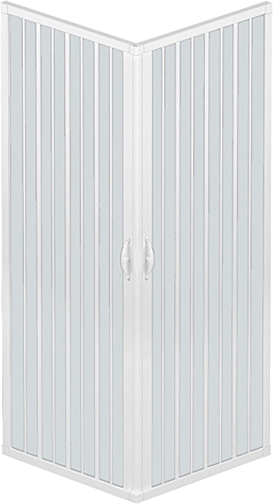 Tecnomat BOX DOCCIA LUNA SOFFIETTO 80-90 H185 cm APERTURA ANGOLARE IN PVC PROFILO BIANCO