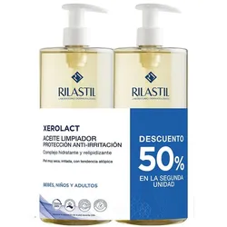 Rilastil, Duschmittel, XEROLACT Reinigungsöl-Packung 2 x 1000 ml (1000 ml)