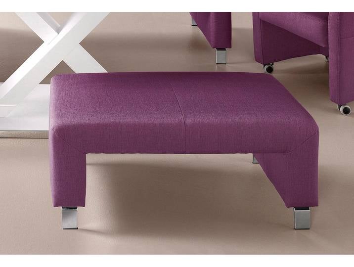 Polsterhocker EXXPO - SOFA FASHION Intenso, Hocker, modern , lila ((=fuchsia), B:100cm H:50cm T:53cm, NaturLeder;Strukturstoff (Zusammensetzung: Polyester 100%);Luxus-Microfaser (Zusammensetzung: Aufgeflockte 100% Polyester Schicht mit Prägung);Cord (Zusammensetzung: Polyester 100%), Hocker, Polsterhocker, hohe Bodenfreiheit, frei im Raum stellbar, hoher Sitzkomfort