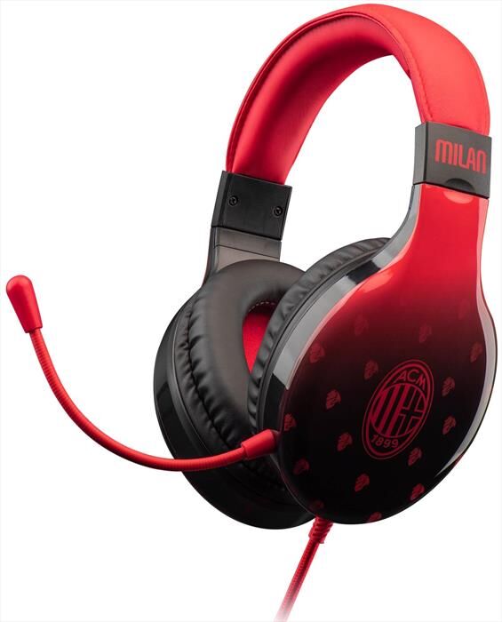 QUBICK Cuffie Gaming Ac Milan Devils-rosso/nero