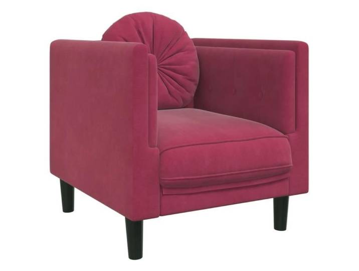 Fauteuil - CUQUE - CQ019 - Velours rouge bordeaux - 1 place - Design contemporain